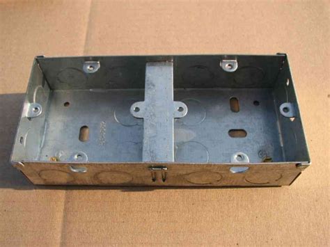 1 side knockouts 2 gang metal electrical box|Galvanised Steel 2 Gang + 1 Gang 35mm Flush Metal .